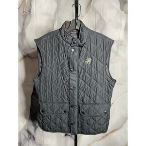 Barbour Blue Quilted Button Up Vest Sz. Medium